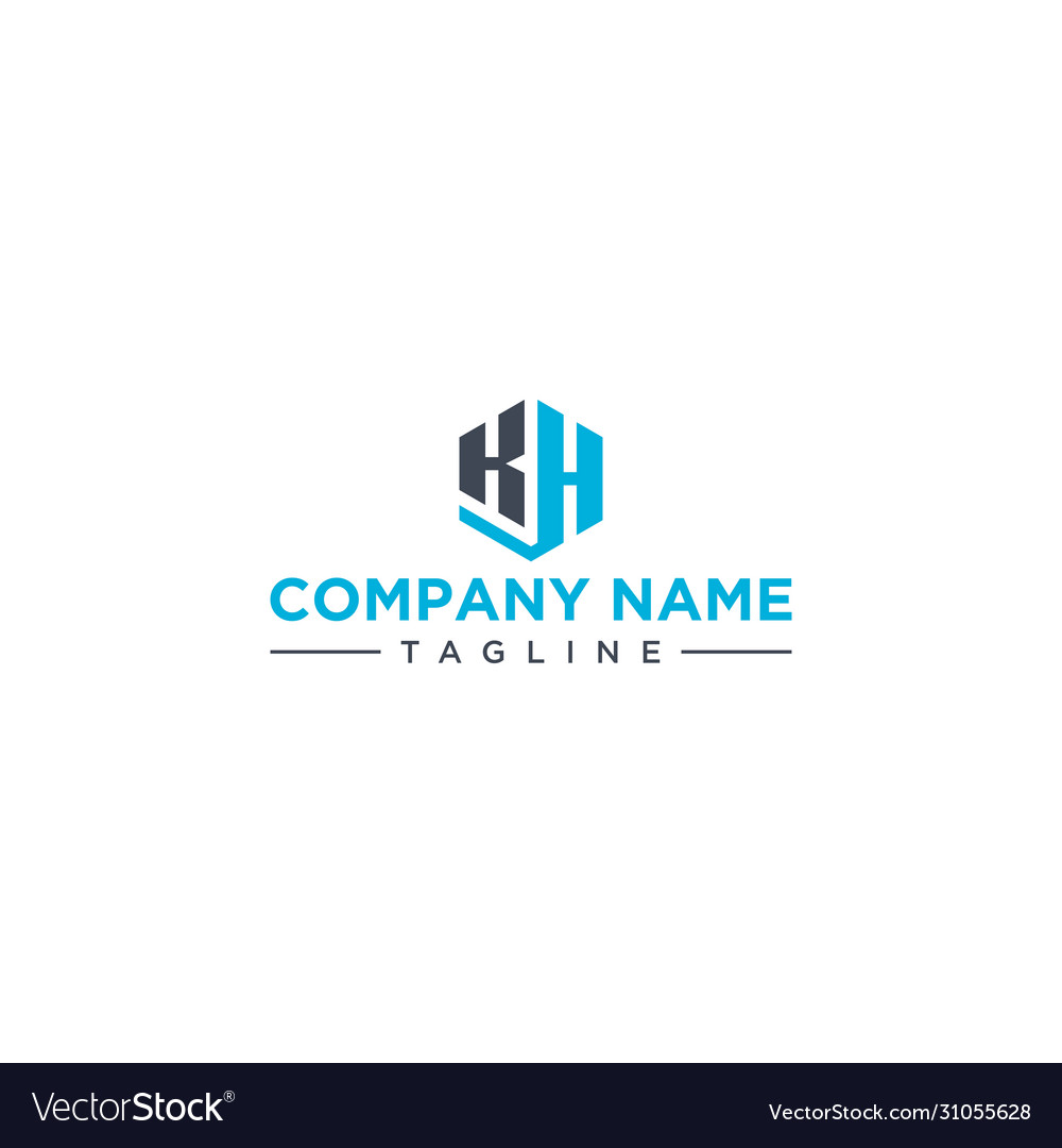 Kh hexagon logo Royalty Free Vector Image - VectorStock