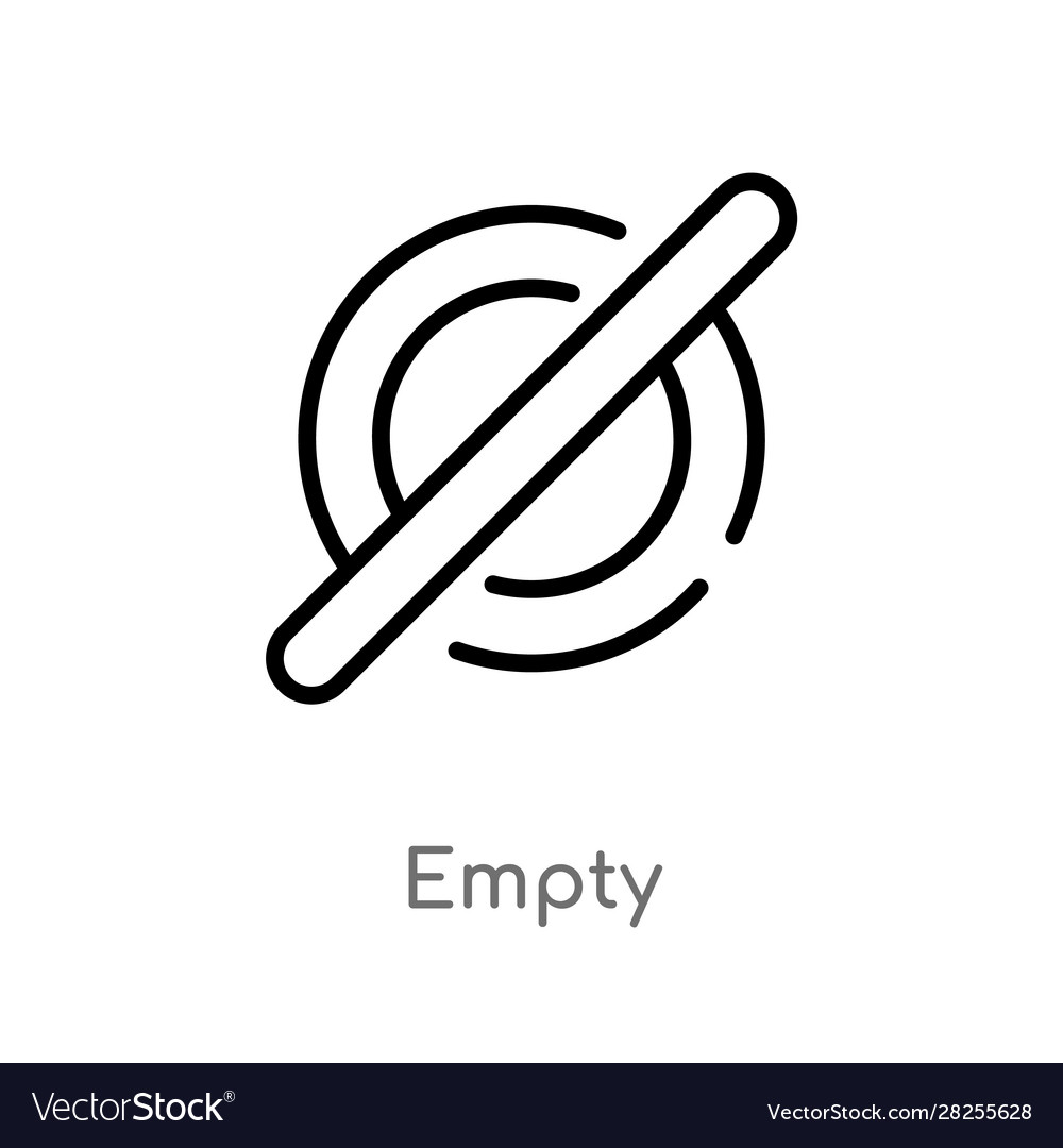 Outline empty icon isolated black simple line