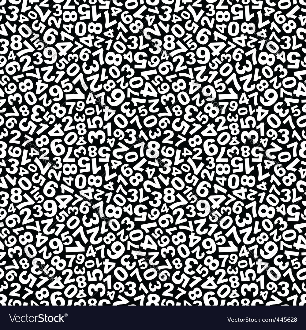 Pattern with numbers Royalty Free Vector Image