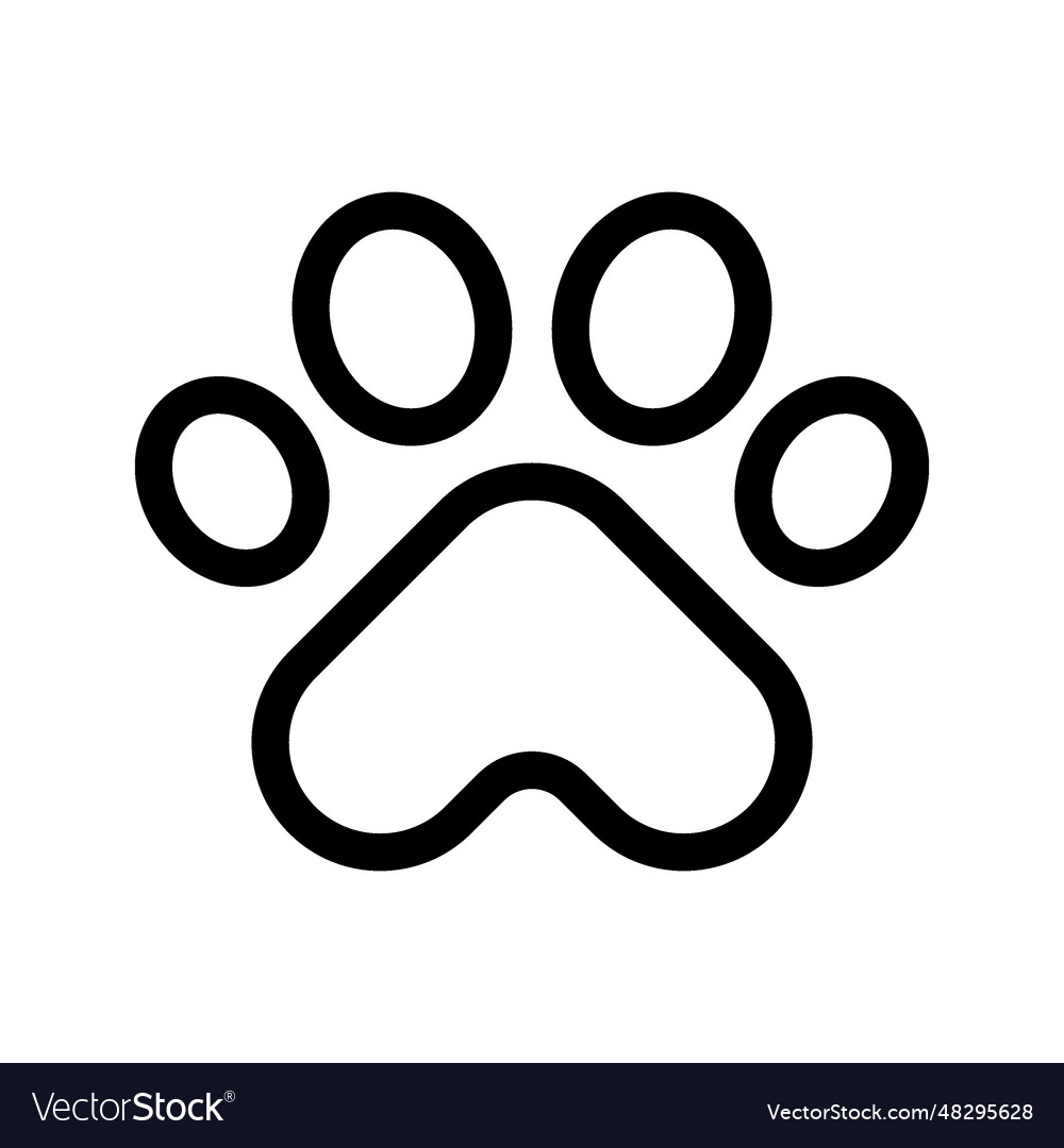 Paw print icon Royalty Free Vector Image - VectorStock