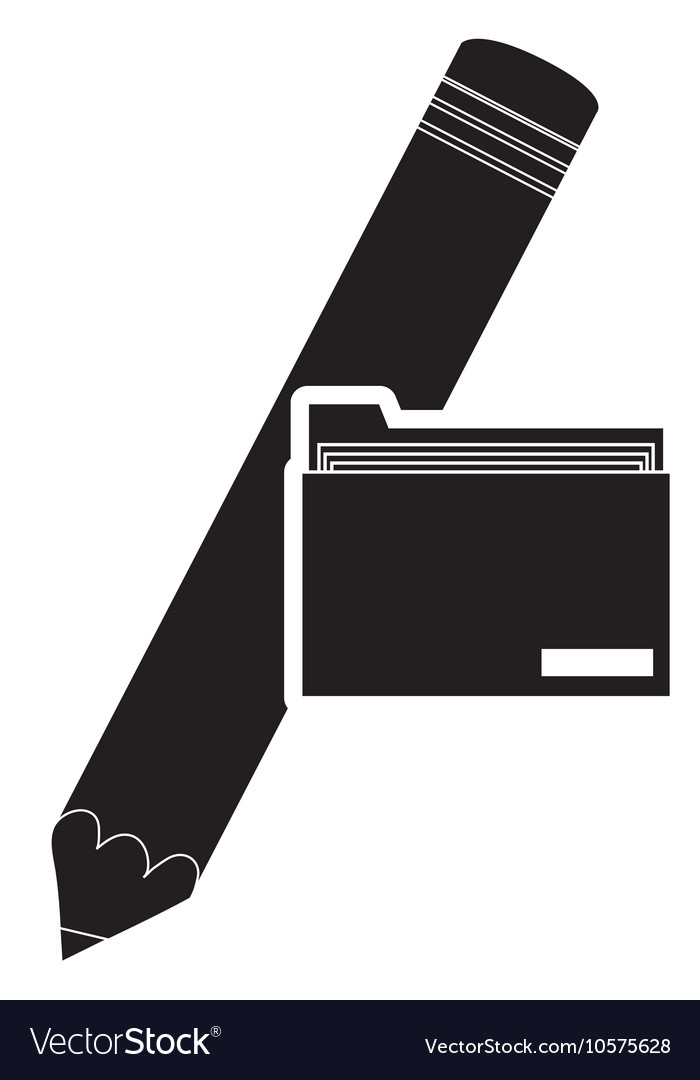 Pencil and file folder icon
