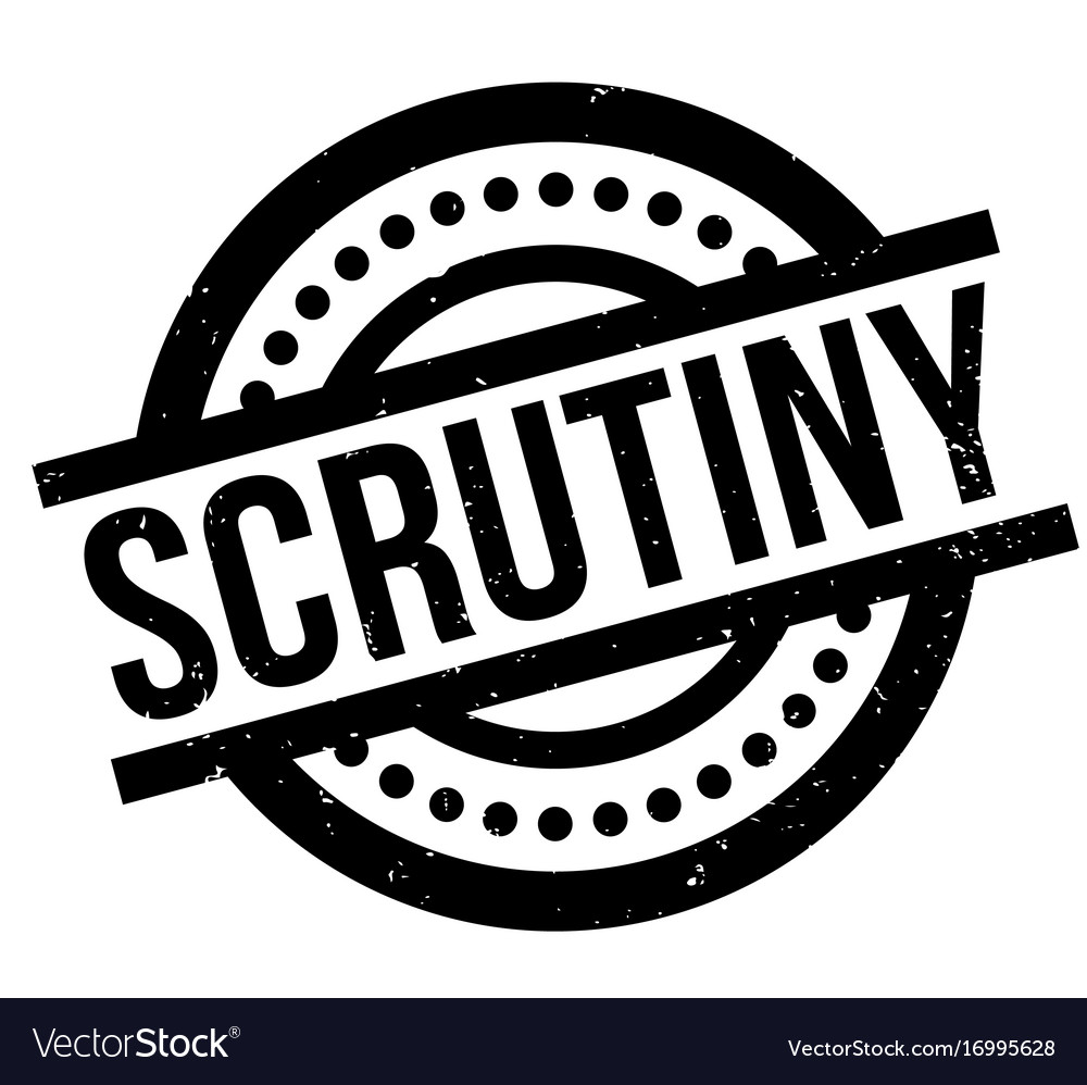 Scrutiny rubber stamp Royalty Free Vector Image