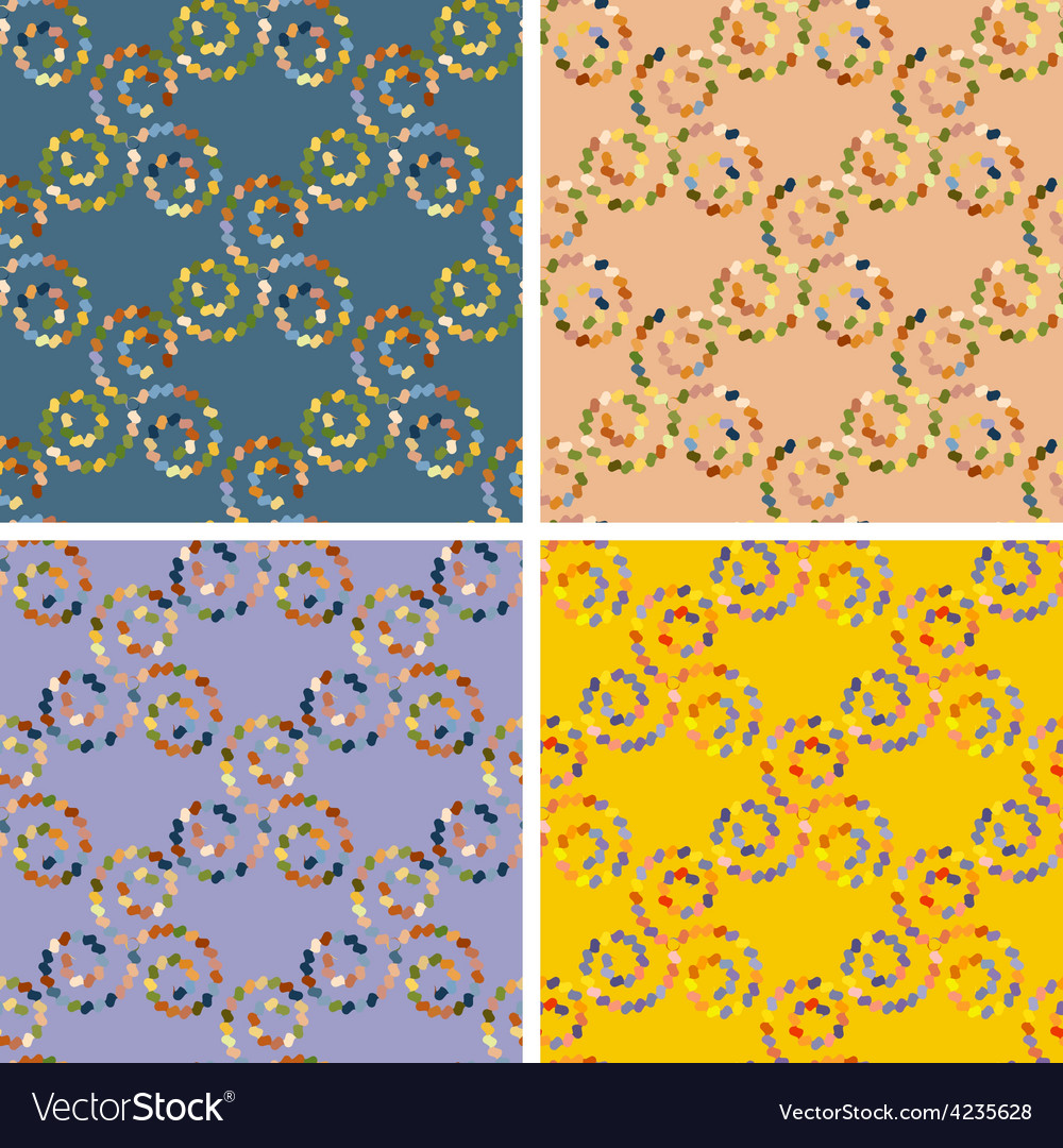 Seamless mosaic pattern set