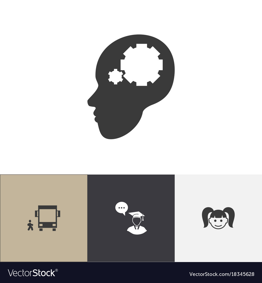 Set of 4 editable science icons includes symbols
