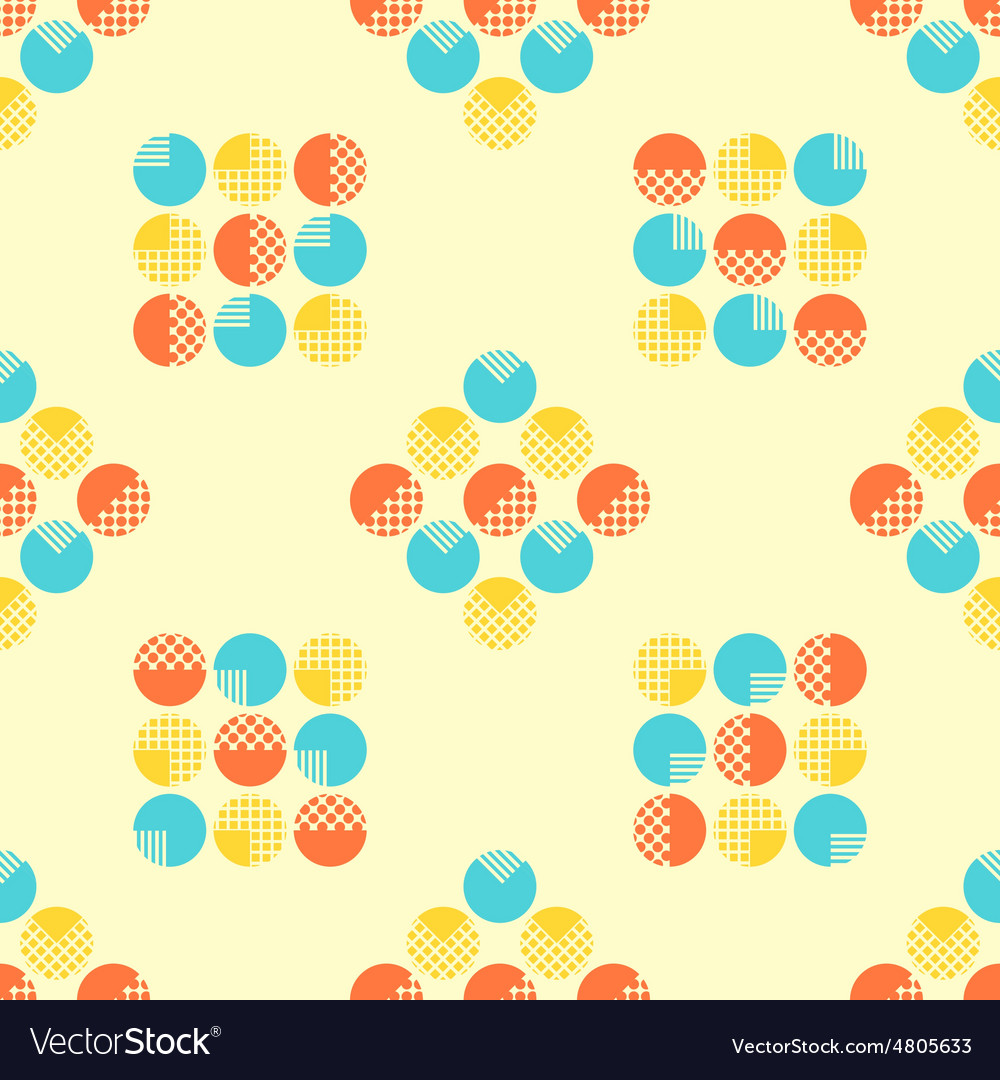 Abstract seamless pattern with geometrical objects