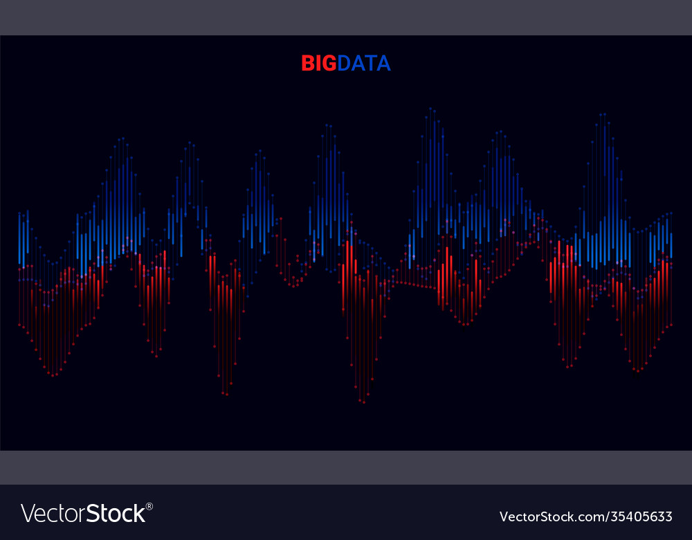 Big data visualization futuristic infographic