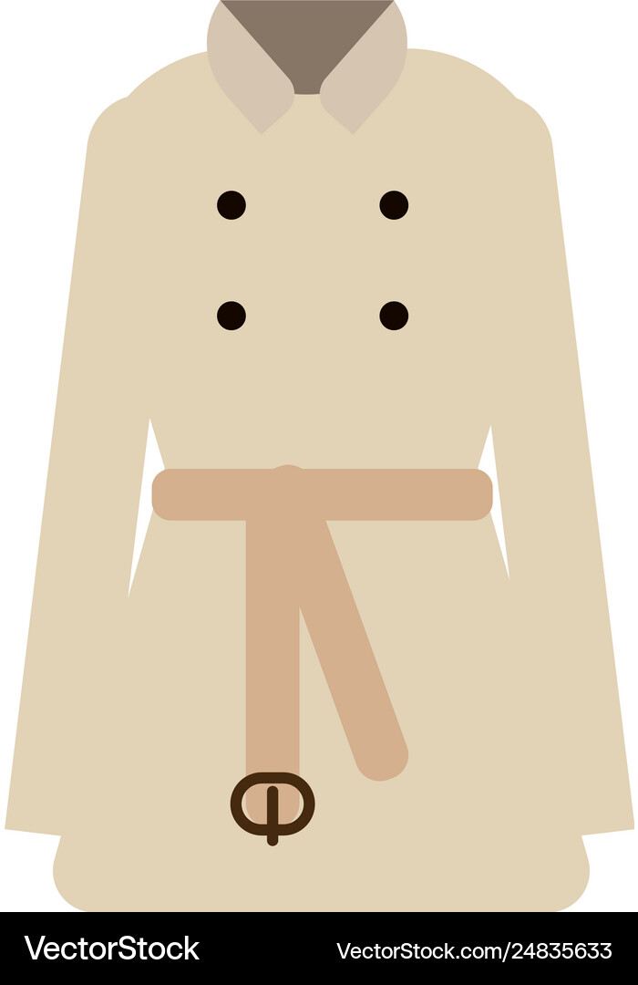 Coat flat Royalty Free Vector Image - VectorStock
