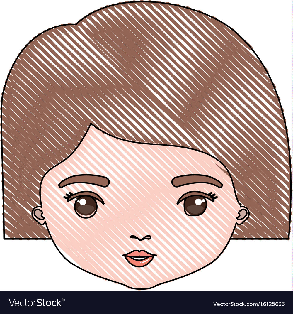 Color crayon silhouette caricature closeup front Vector Image