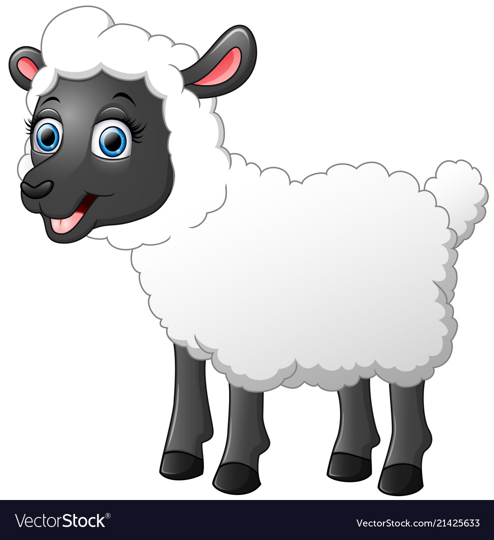 Download Cute sheep cartoon Royalty Free Vector Image - VectorStock