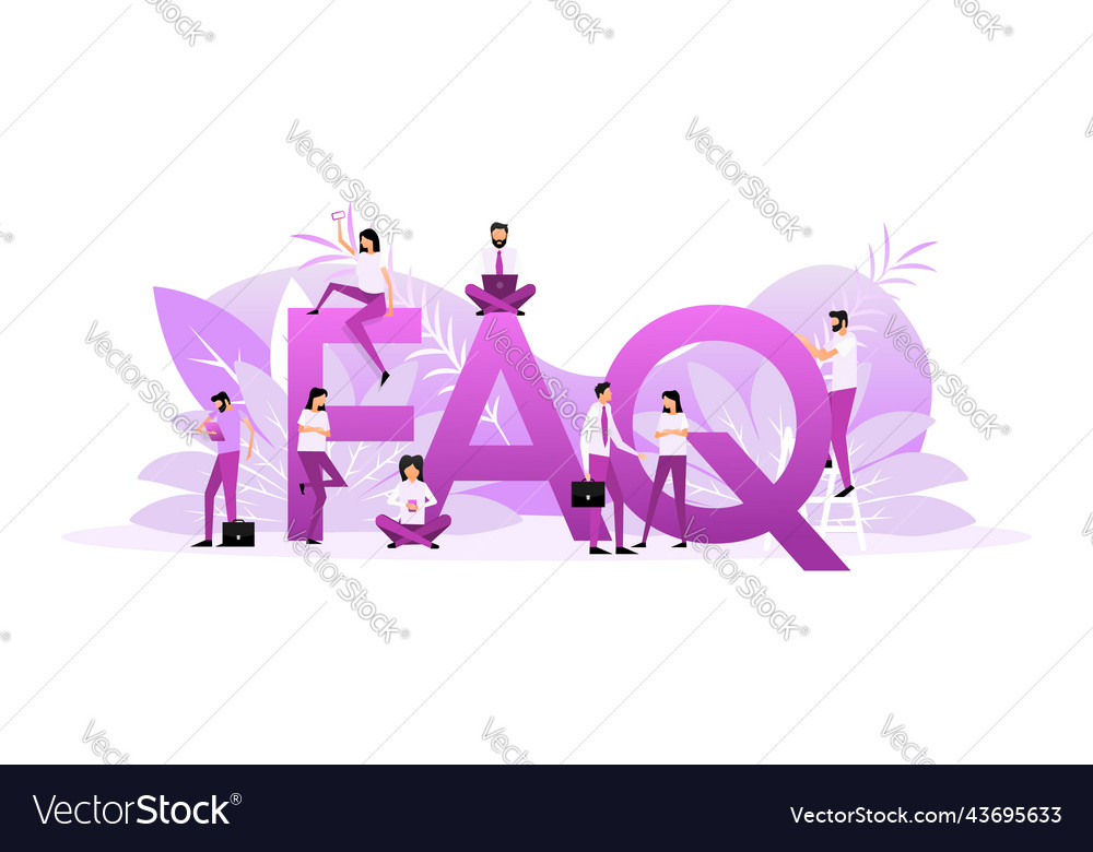 Frequently asked questions faq label flat style vector image Frequently asked questions faq label flat style