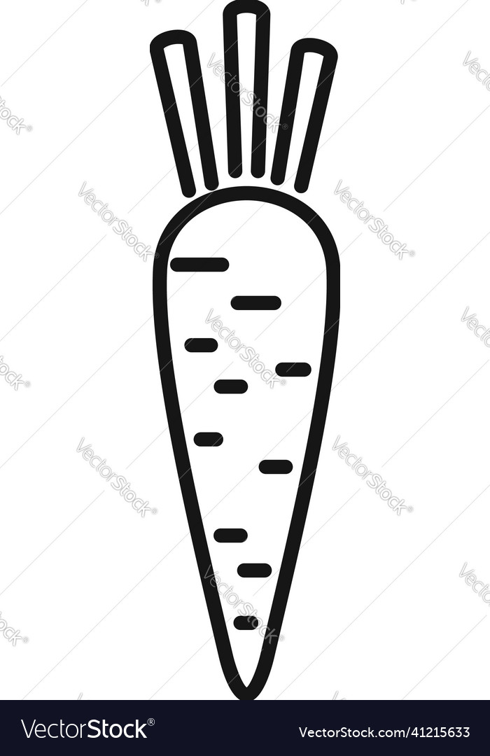 Fresh garden carrot icon outline sport Royalty Free Vector