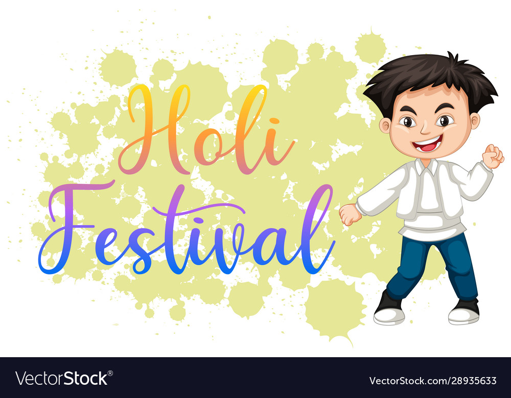 Happy holi Festival Poster Design mit bunten