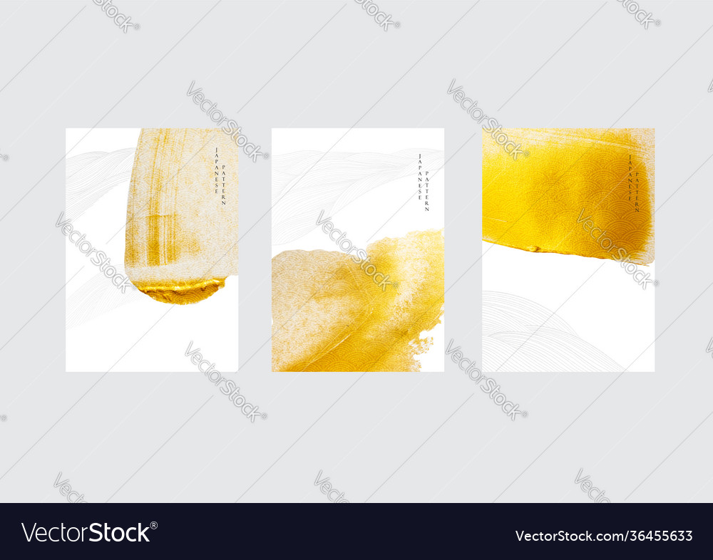 Japanese background with gold texture abstract vector image Japanese background with gold texture abstract