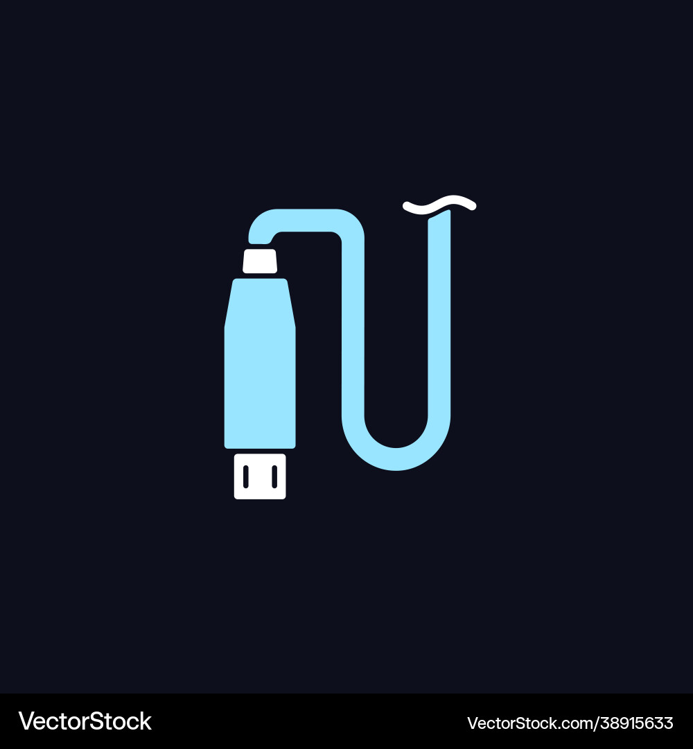 Micro usb output rgb color manual label icon Vector Image
