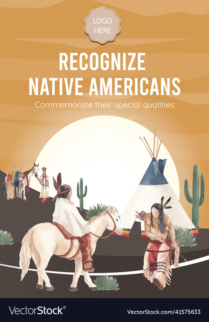 Poster Vorlage mit nativem Amerikan