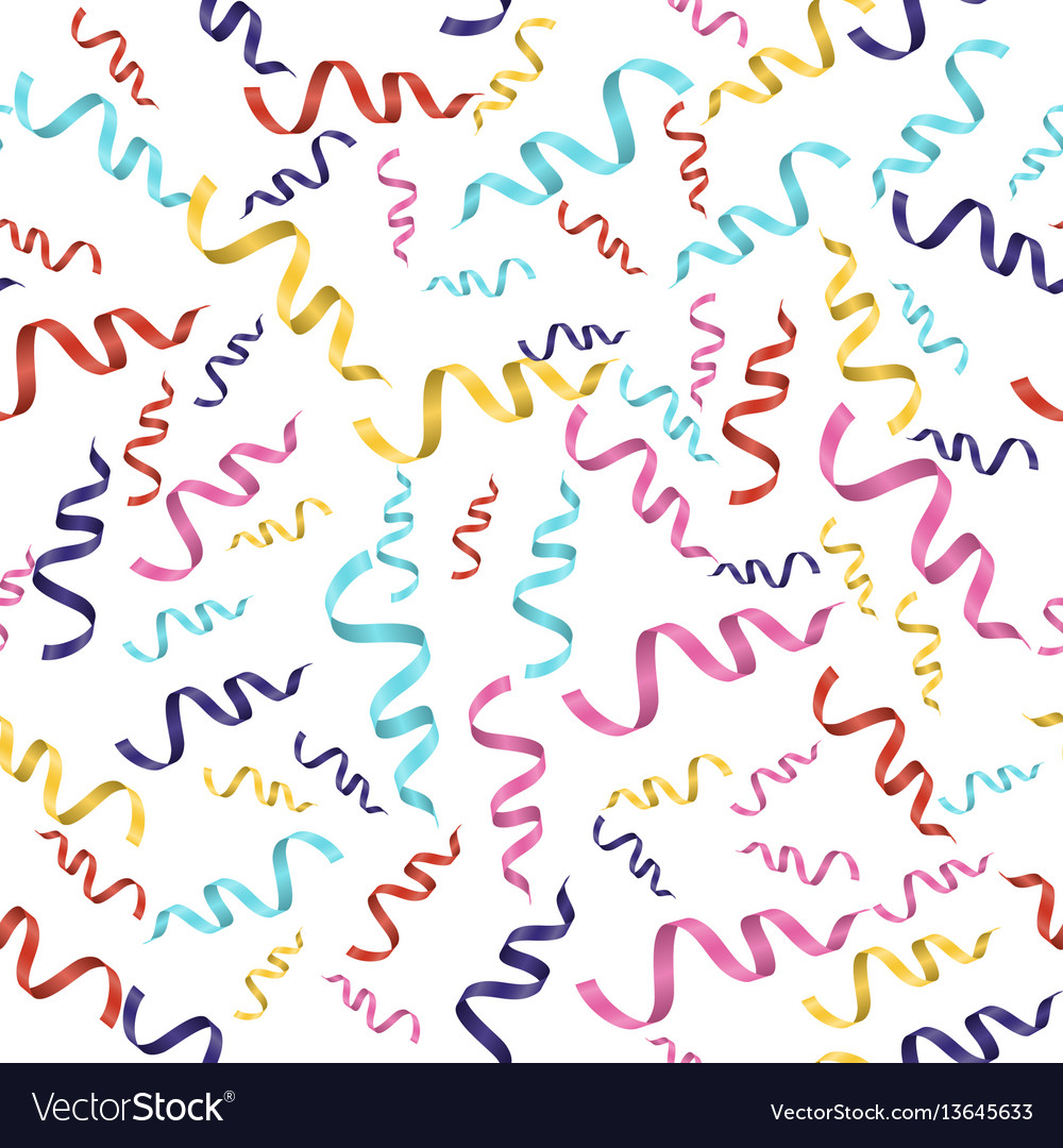 Seamless pattern colorful ribbons