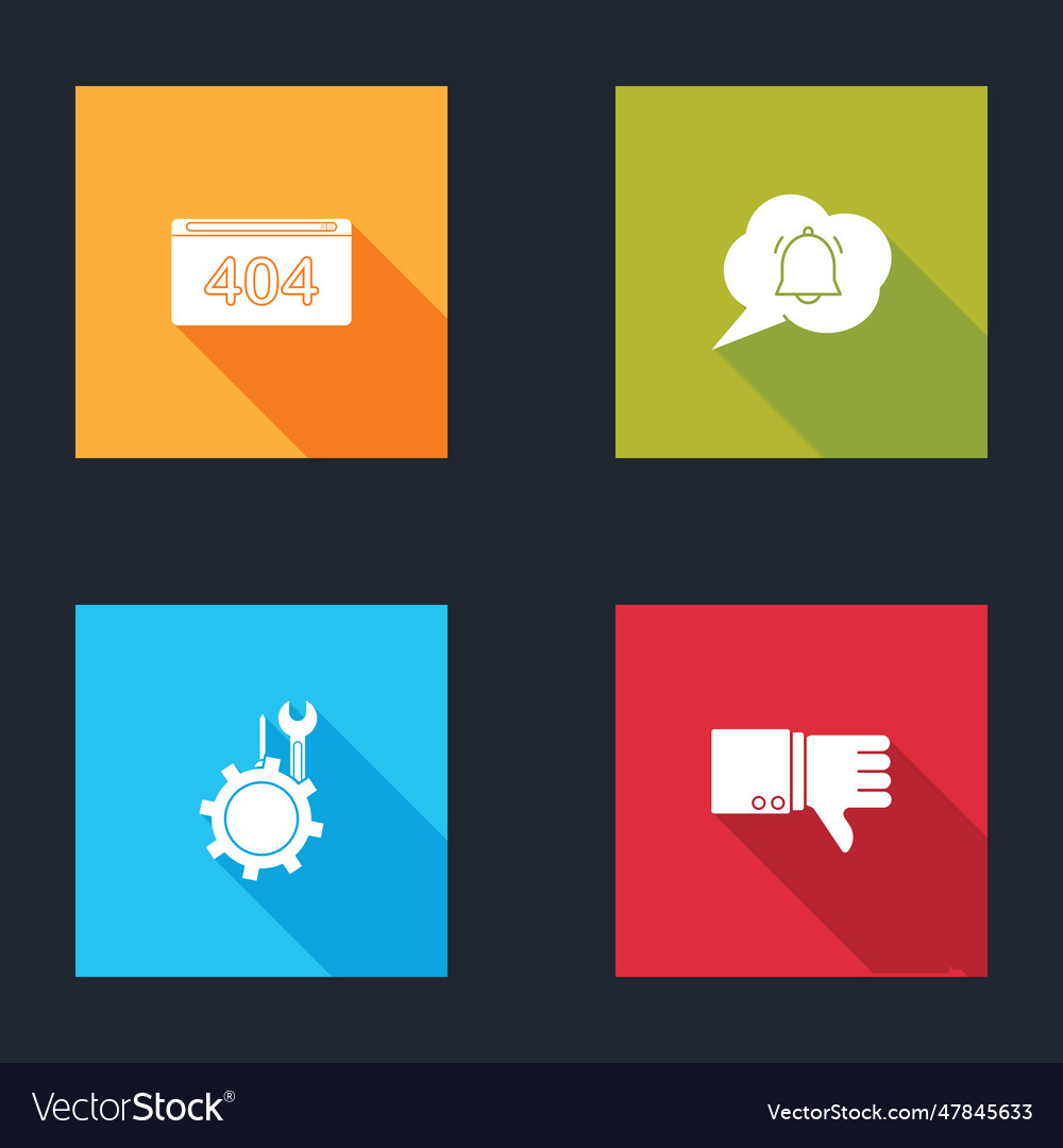 Set page with a 404 error speech bubble chat