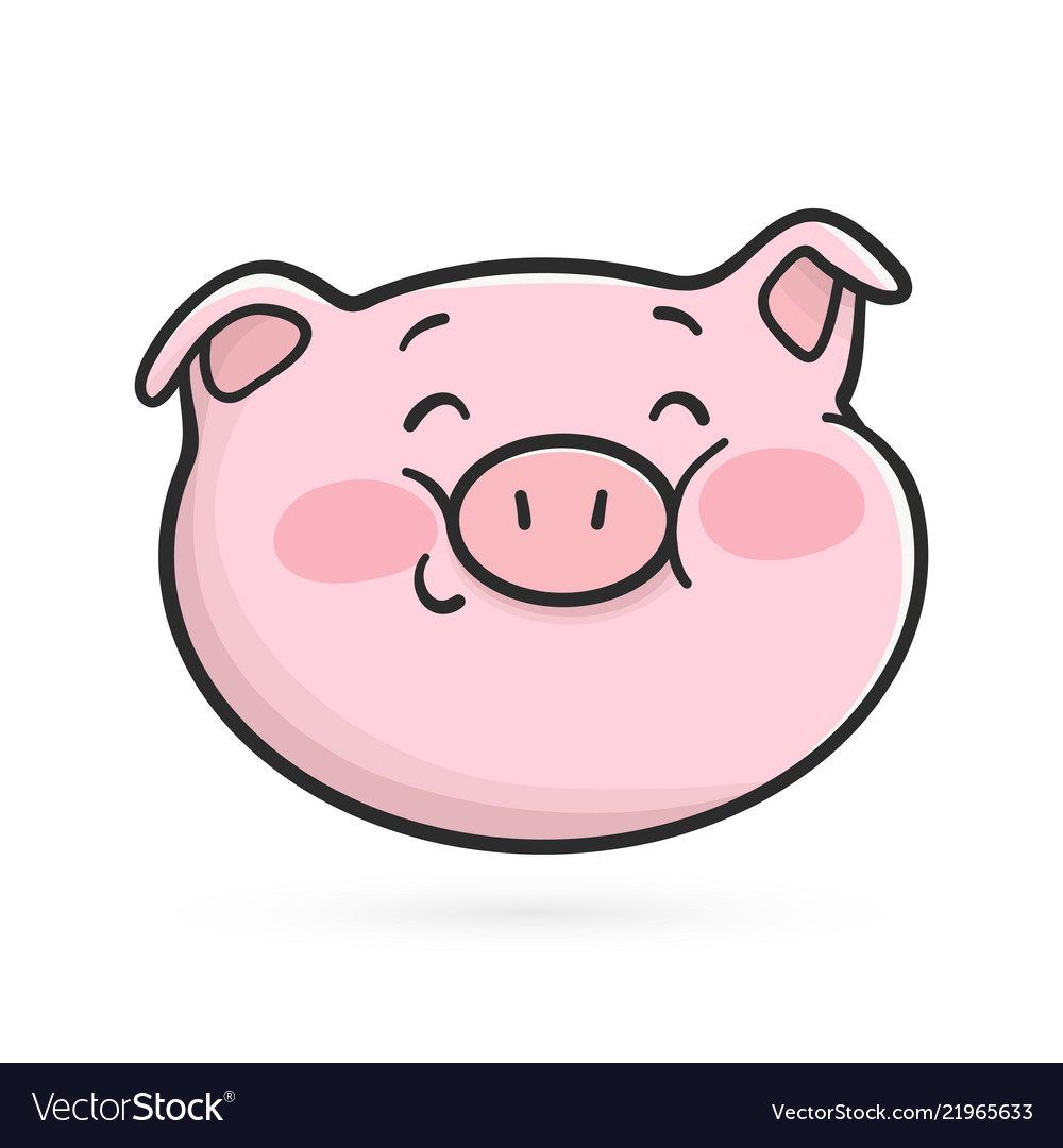 Shyly lächeln Emoticon Ikone Emoji Schwein