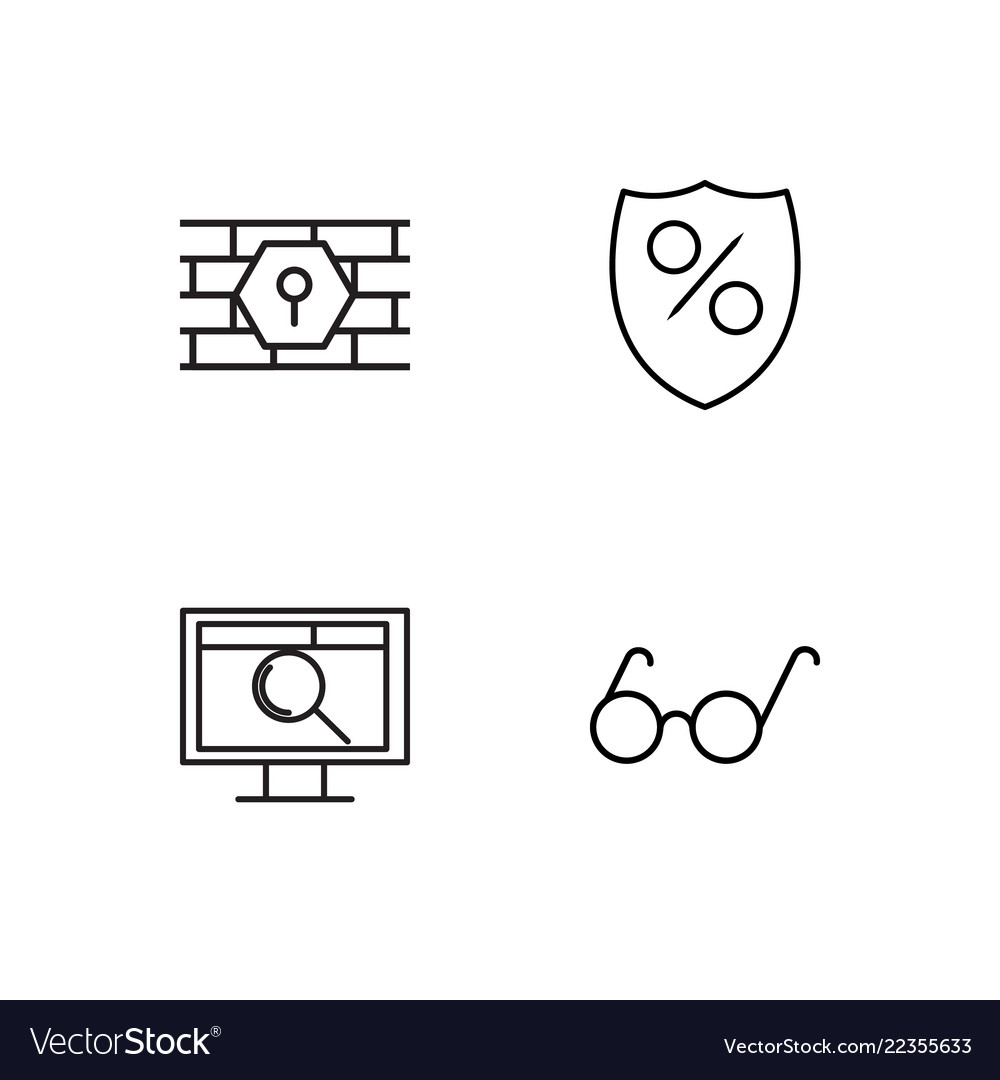 Web simple outlined icons set vector image Web simple outlined icons set