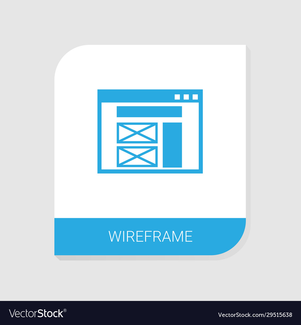 Editable filled wireframe icon from web