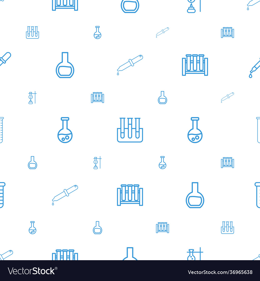 Experiment icons pattern seamless white background