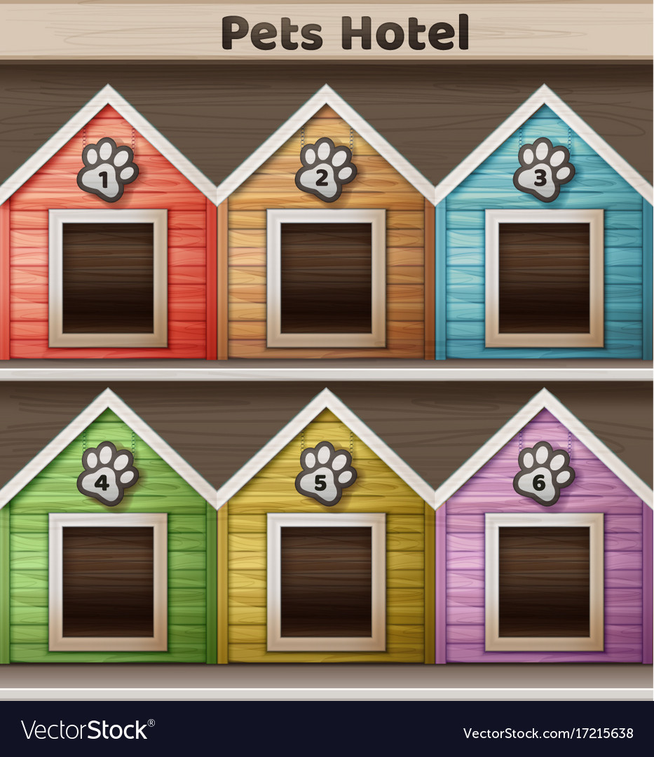 Hotel for pets Royalty Free Vector Image VectorStock