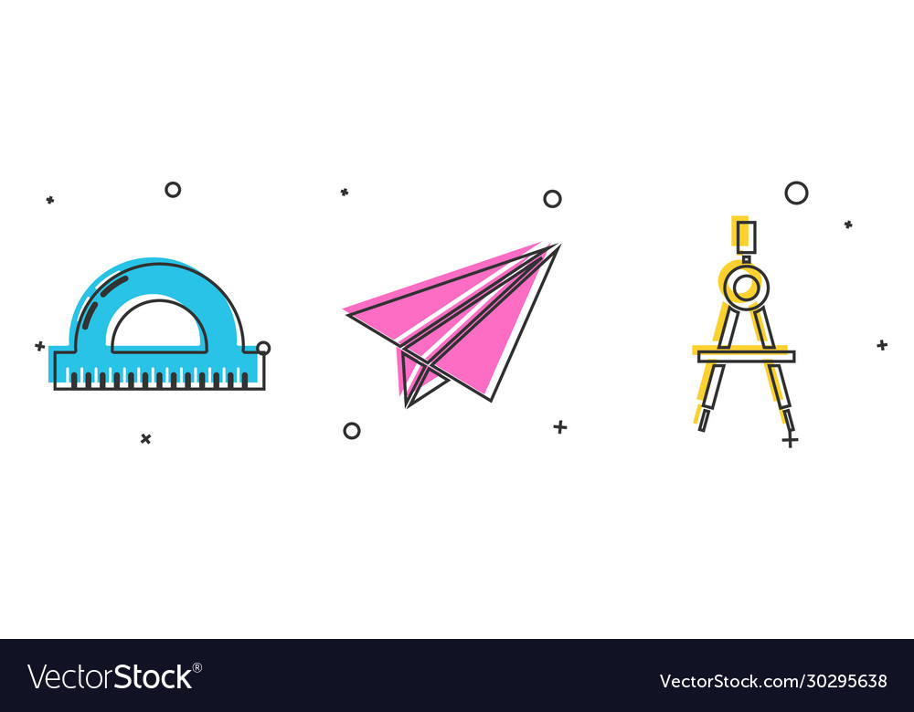 Set protractor grid for measuring degrees paper vector image Set protractor grid for measuring degrees paper