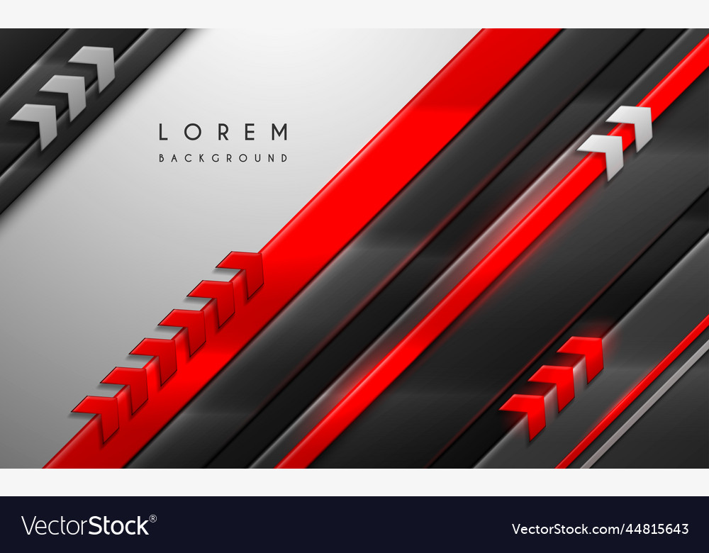 Abstract black white and red lines background Vector Image