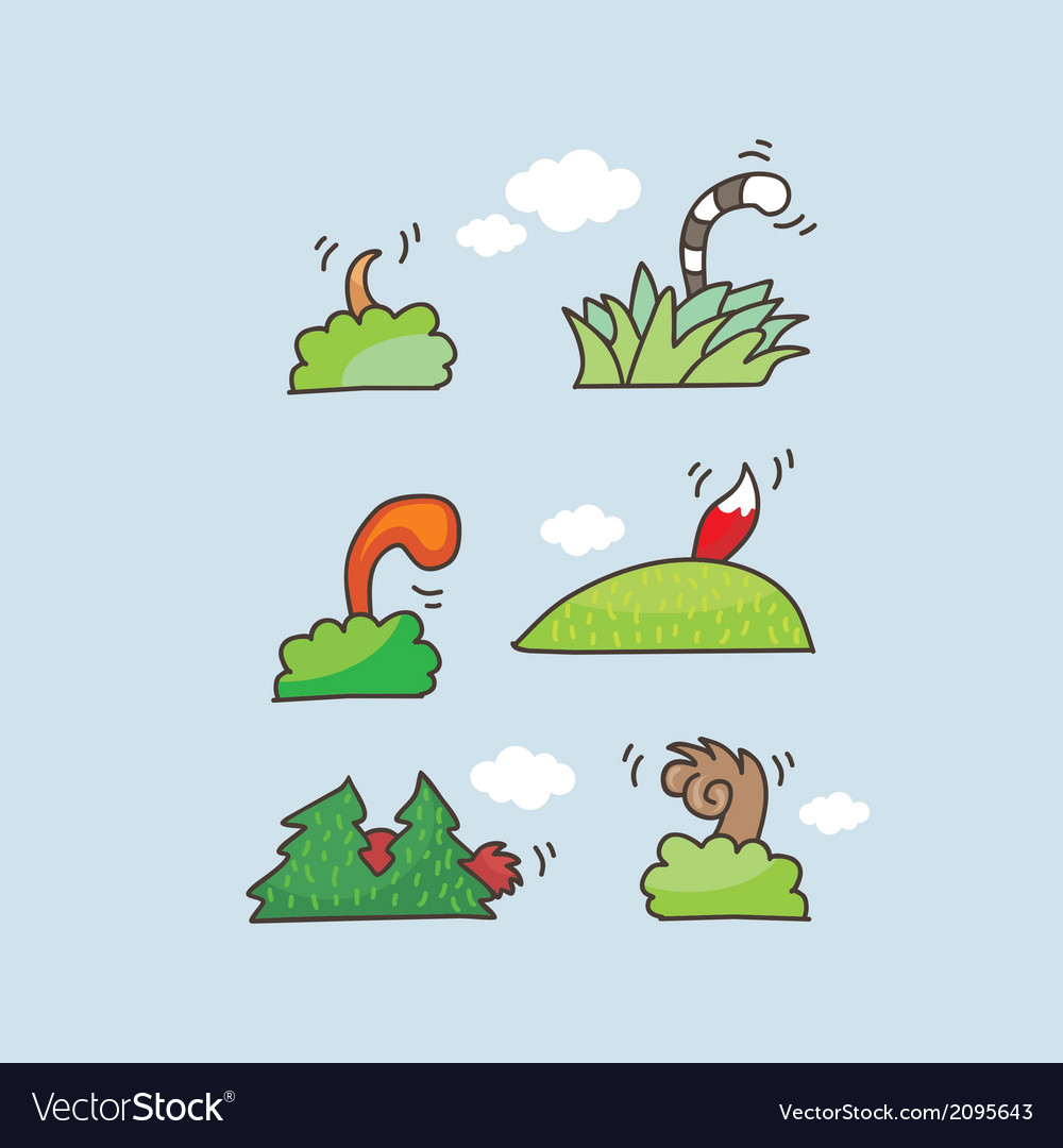 animal tails set royalty free vector image vectorstock
