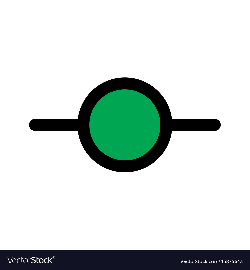 Git commit icon line isolated on white background vector image Git commit icon line isolated on white background