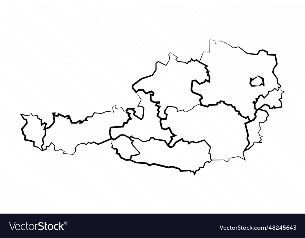 Hand gezeichnet austria map