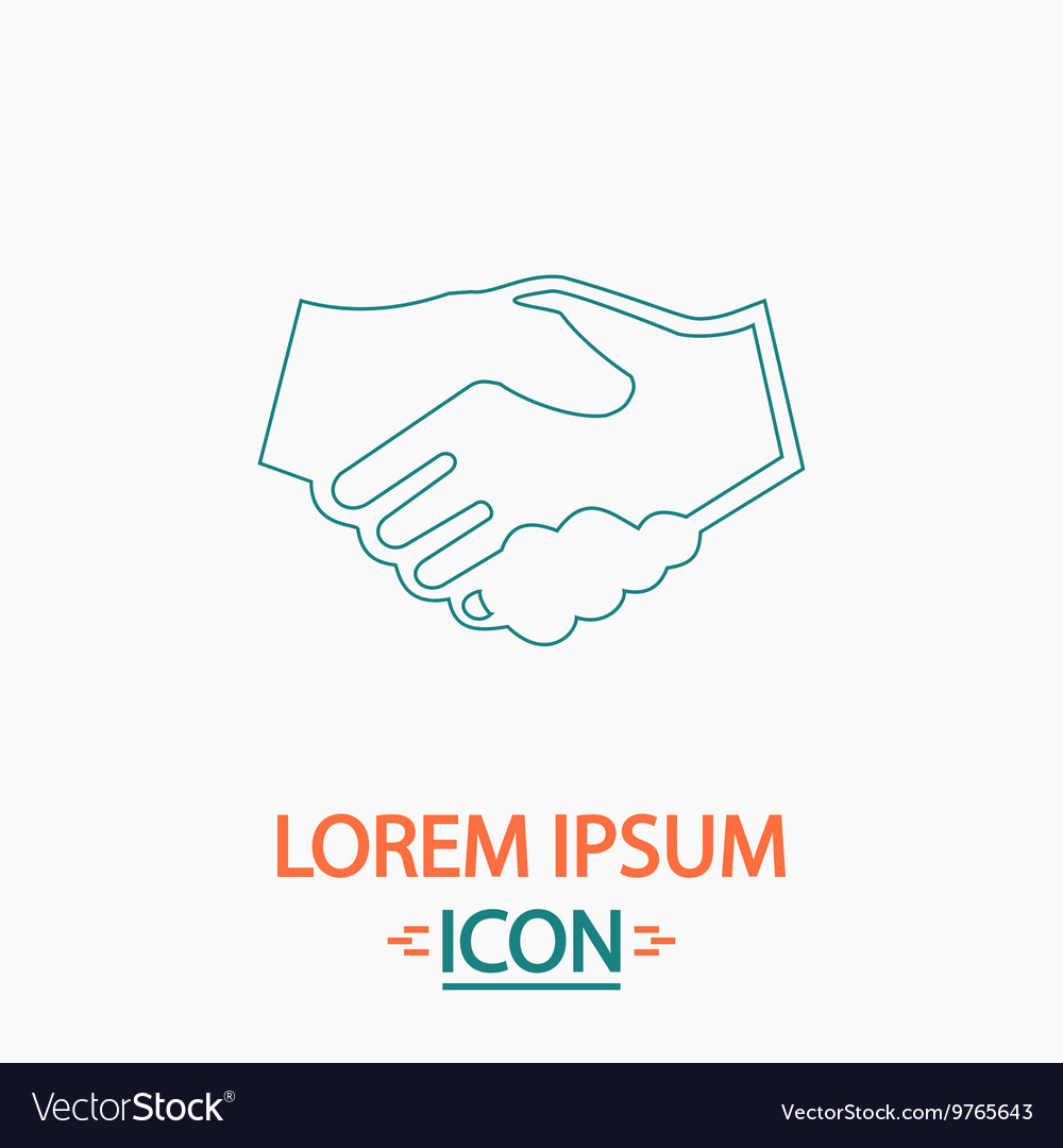 Handshake computer symbol Vector Image Handshake computer symbol
