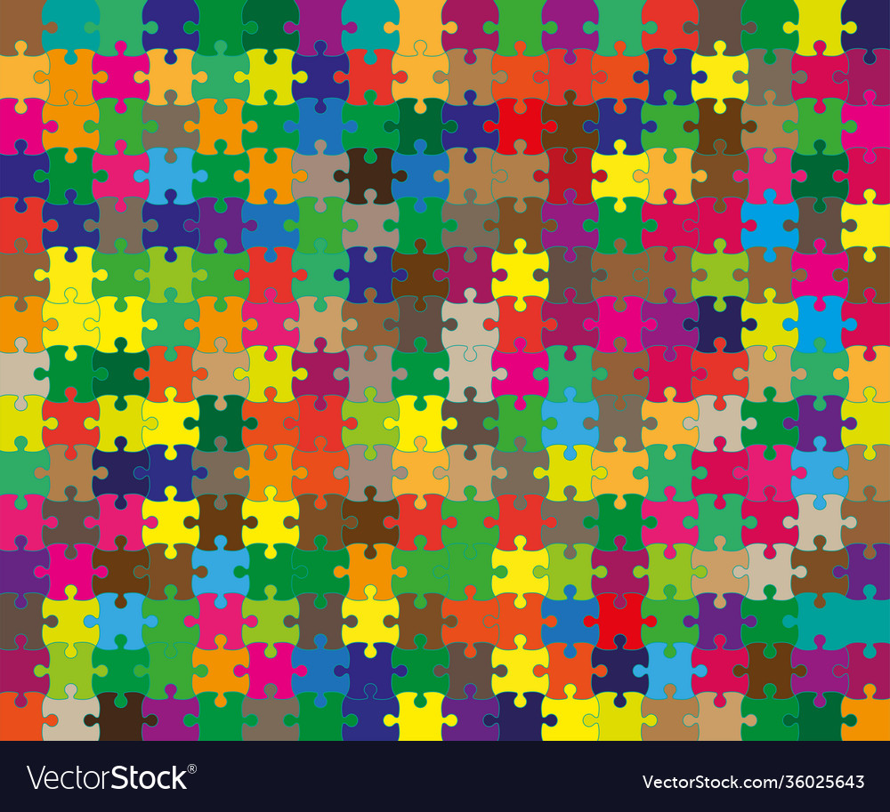 Jigsaw puzzle grid template color
