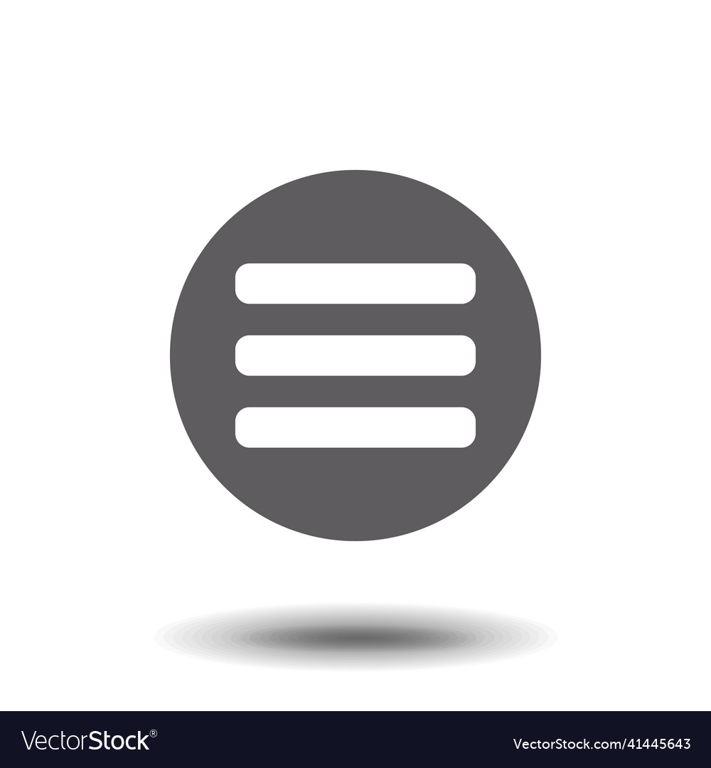 Menu icon in trendy flat style isolated on white Vector Image