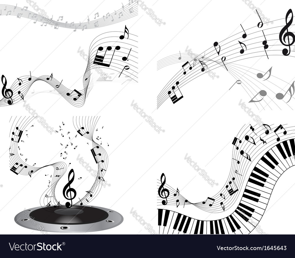 Music set Royalty Free Vector Image - VectorStock