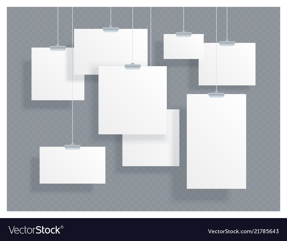 Photo Picture Hanging Frame Paper Gallery Vector Image
