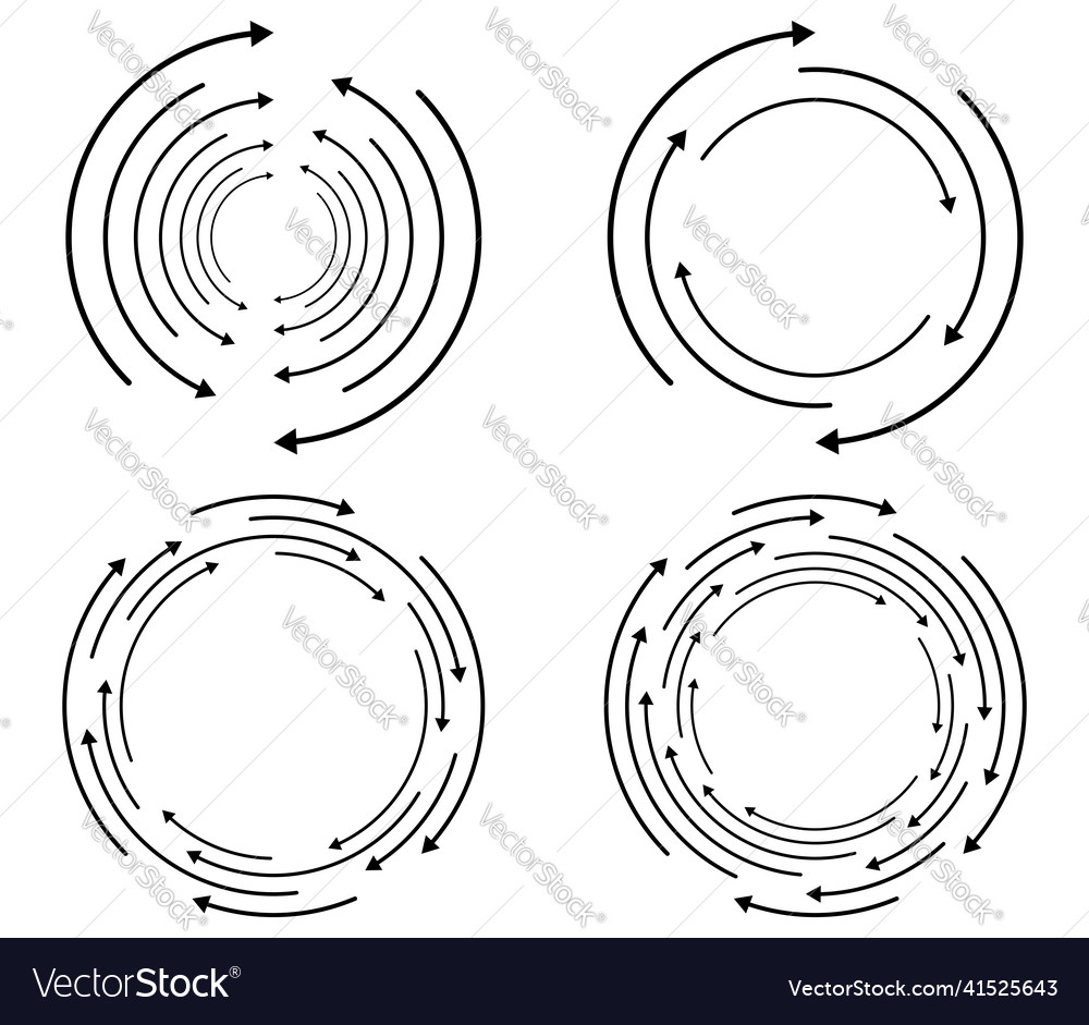 Random Kreiszyklus Pfeilelement Spirale vector image Random Kreiszyklus Pfeilelement Spirale