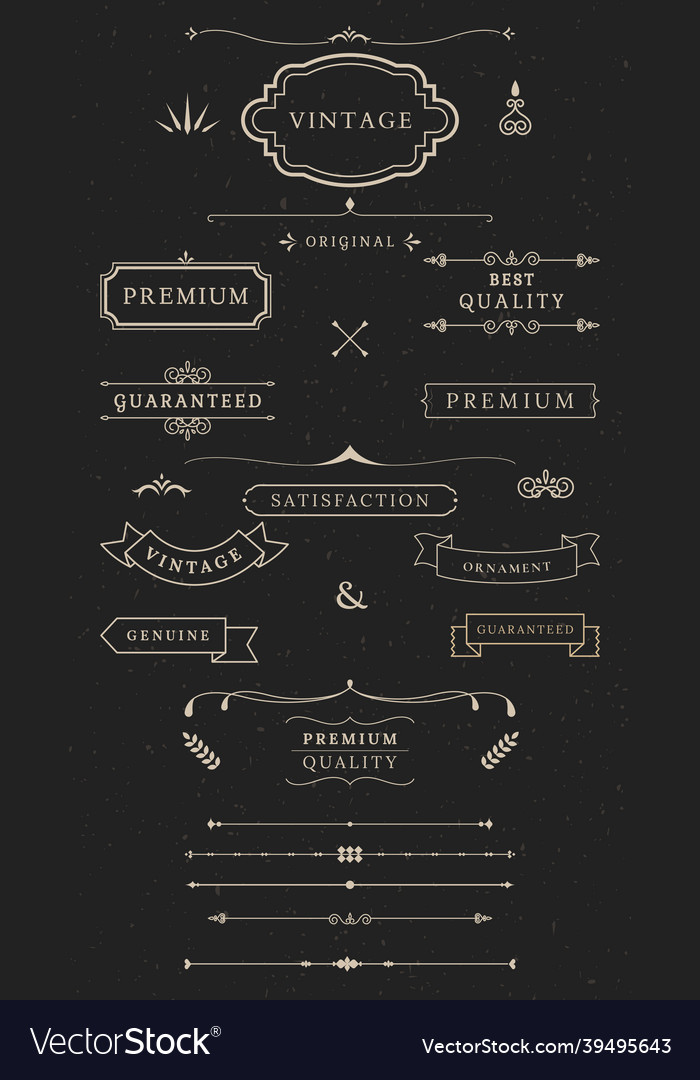 Vintage Etiketten und Banner vector image Vintage Etiketten und Banner
