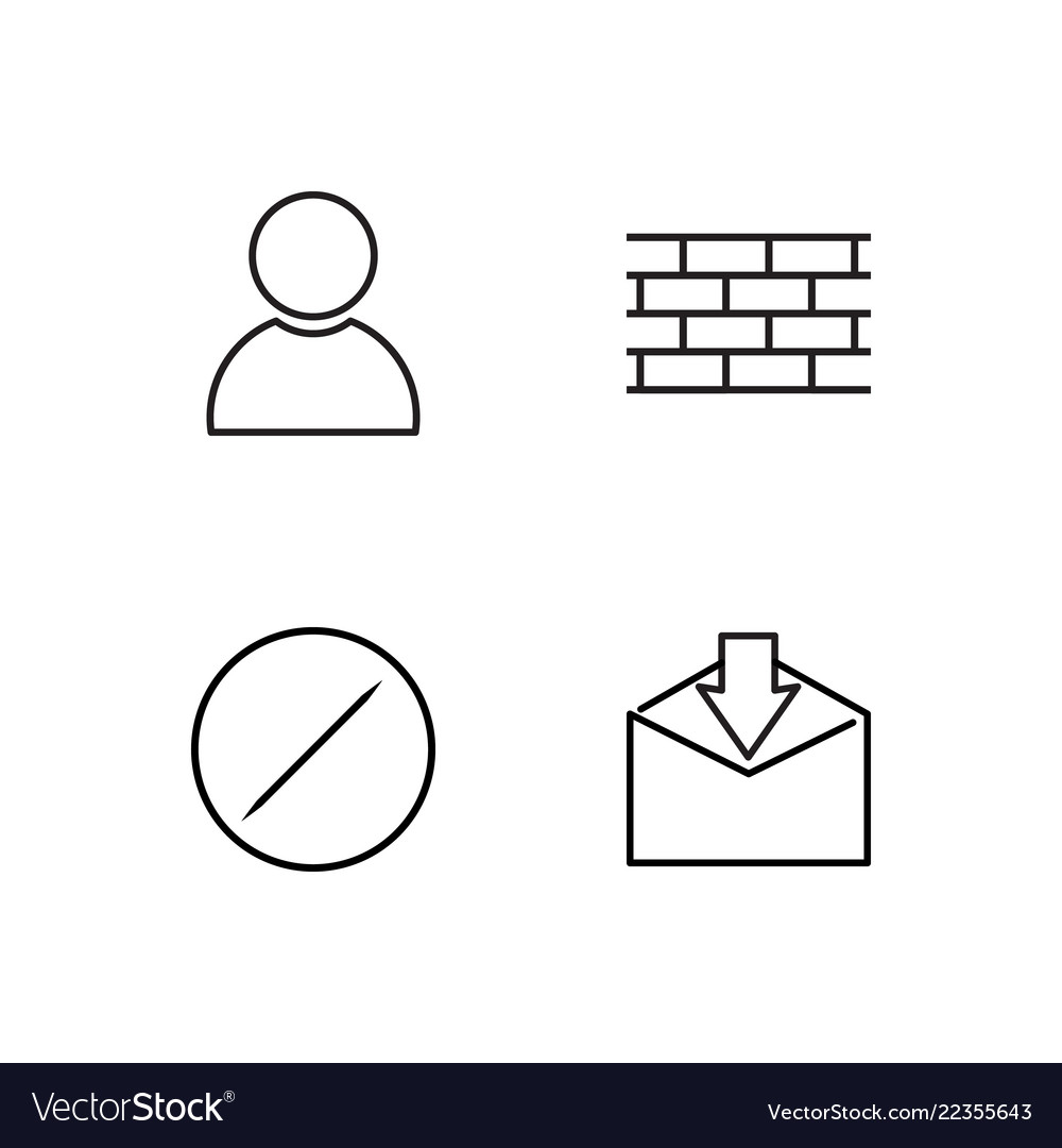 Web simple outlined icons set vector image Web simple outlined icons set