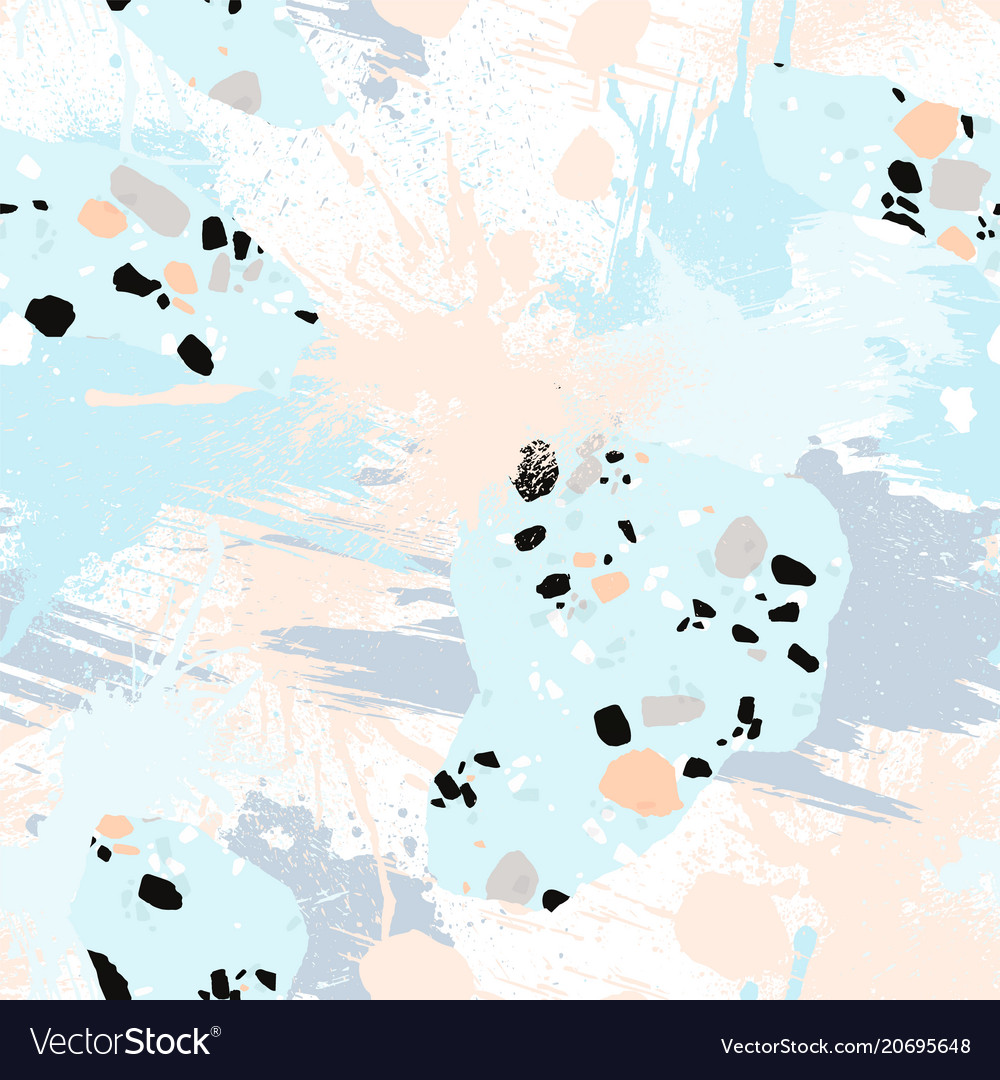 Abstract seamless pattern with brush strokes