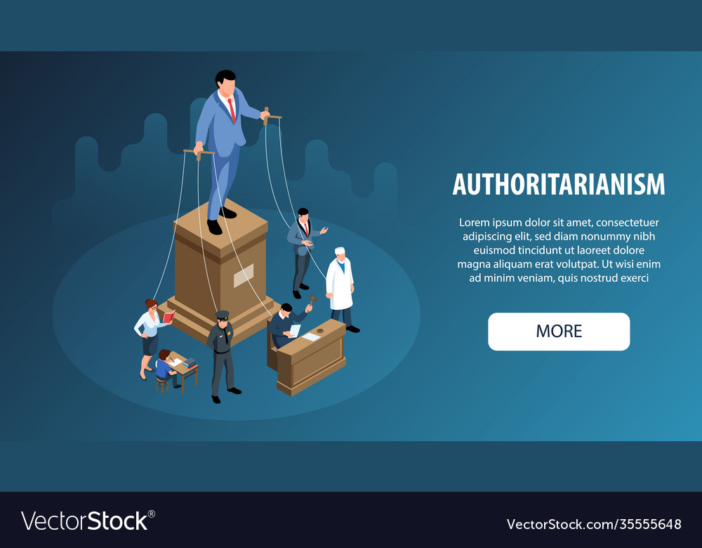 authoritarian-political-system-banner-royalty-free-vector