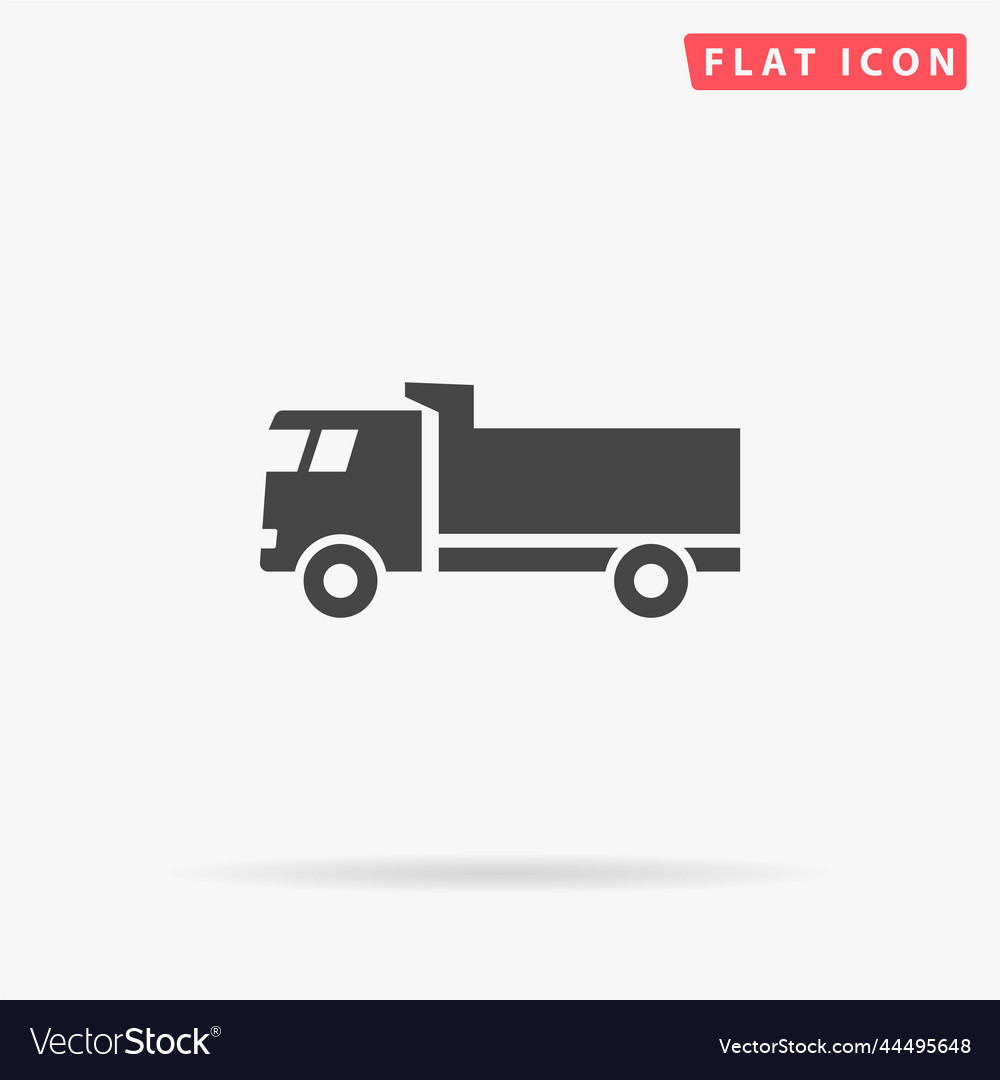 Dump truck flat icon