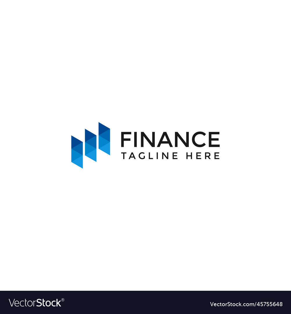 Finanzen polygonale blaue Logo Designvorlage