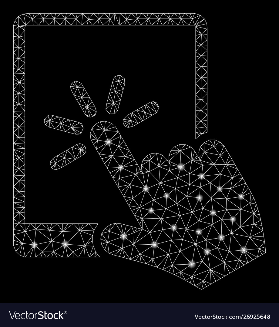 Flare mesh 2d tablet click with spots vector image Flare mesh 2d tablet click with spots
