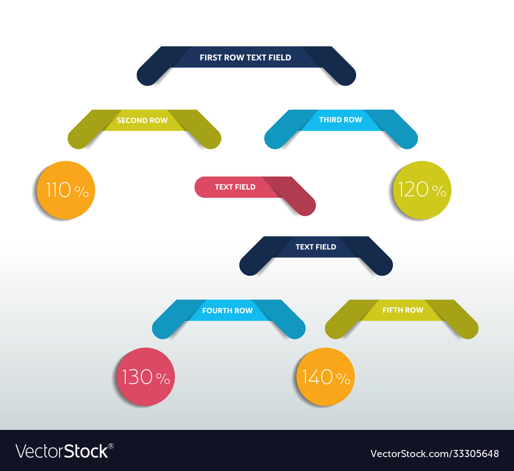 Flowchart diagram simply color table vector image Flowchart diagram simply color table
