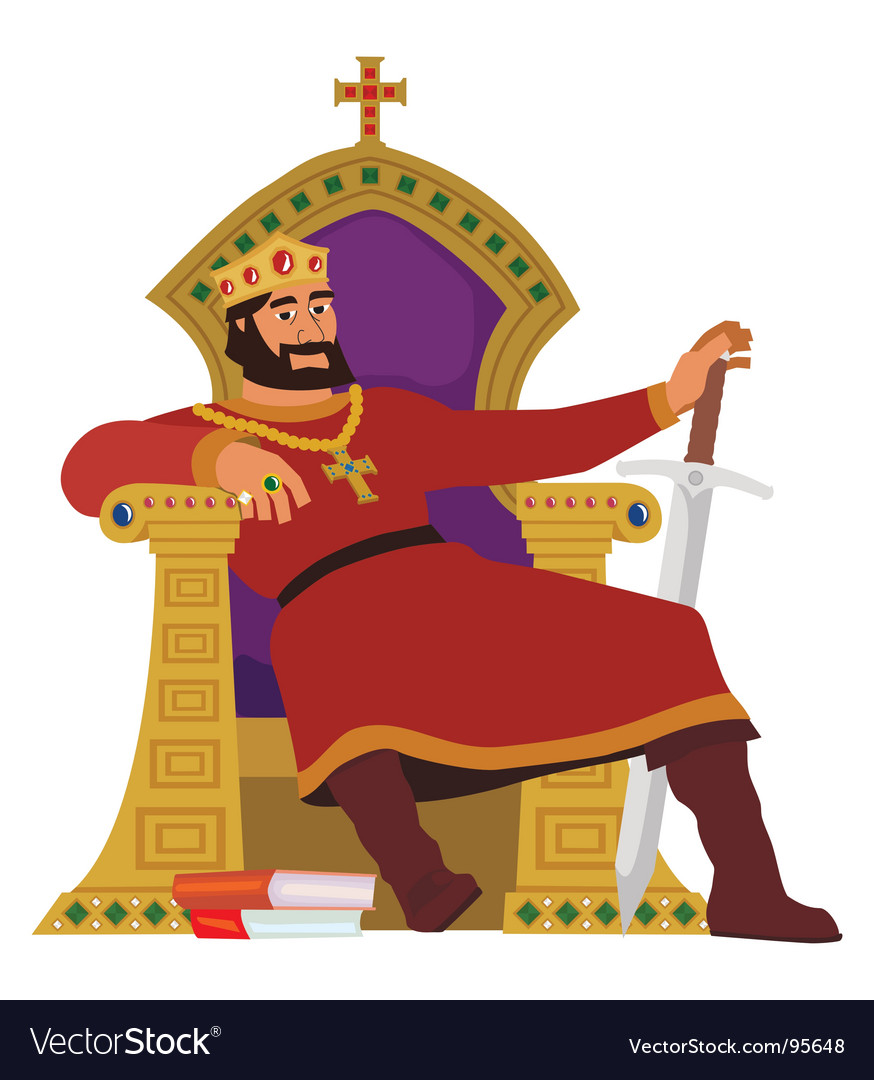 Download Happy king Royalty Free Vector Image - VectorStock