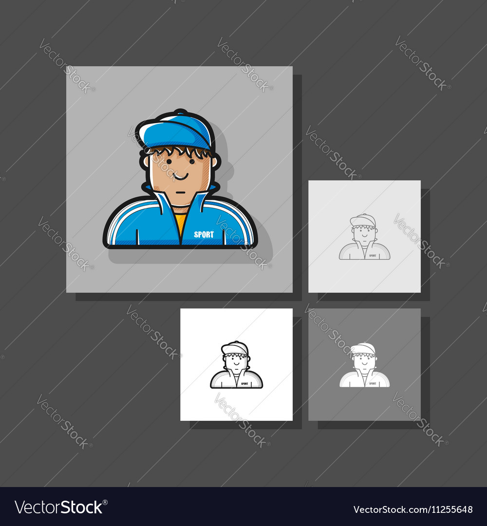 Icon guy in a tracksuit and baseball cap