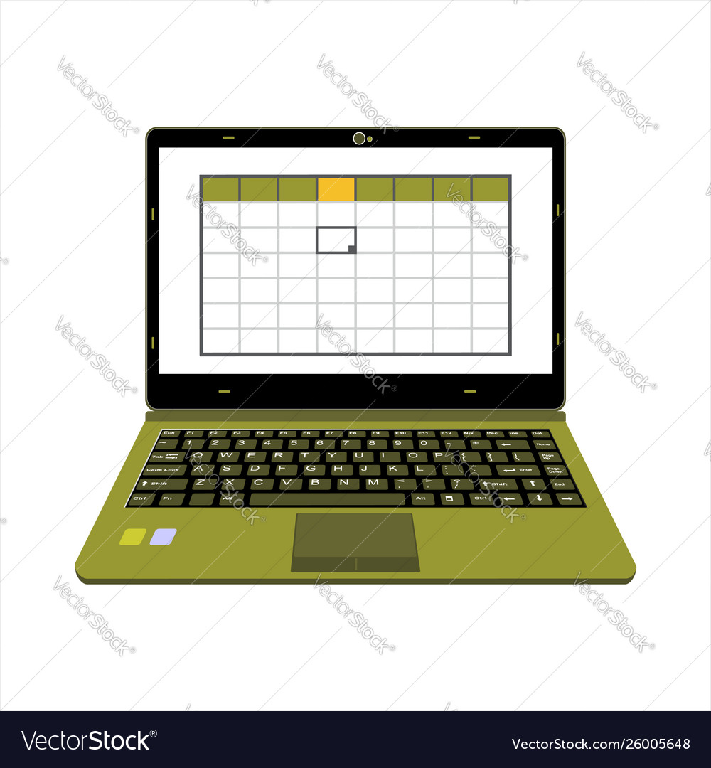 Laptop Display with Charts and Graphs