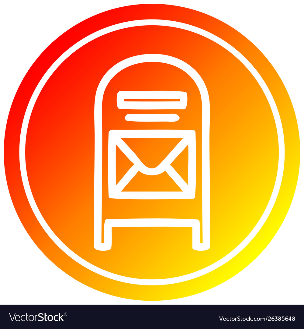 Mail box circular in hot gradient spectrum
