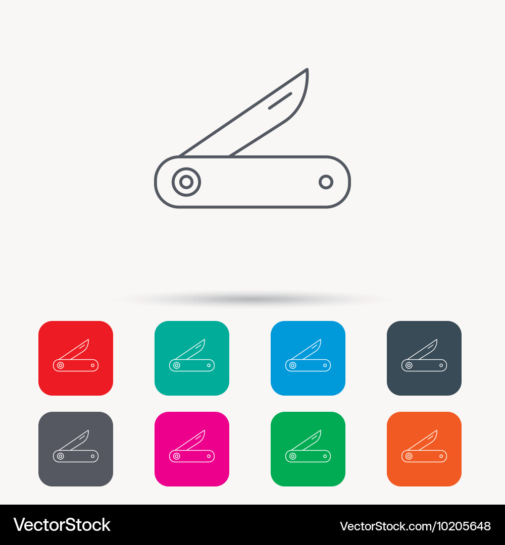 Multitool knife icon multifunction tool sign Vector Image